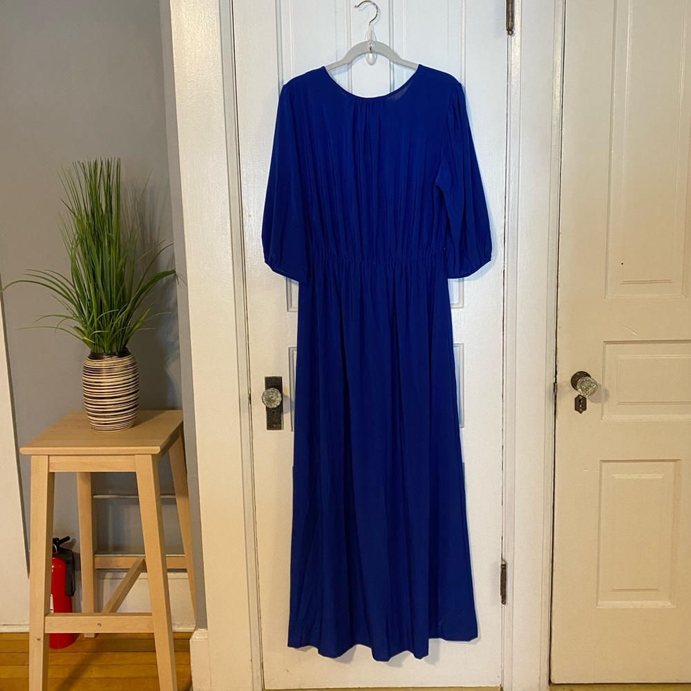 NWT KOH KOH Womens Long Blue Maxi Dress with Belt - Size XL